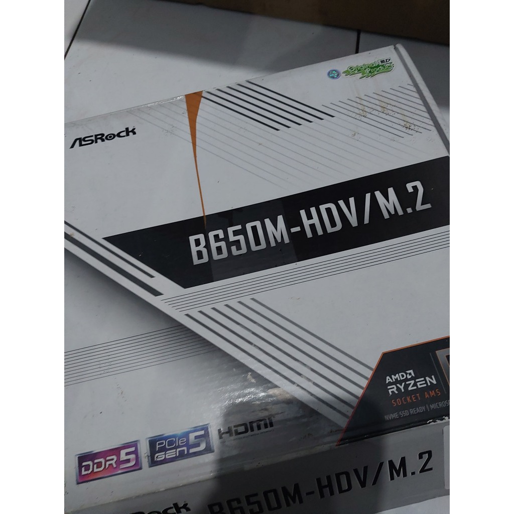 MOBO MOTHERBOARD asrock b650m hdv/m.2 AMD am5 FULLSET GARANSI