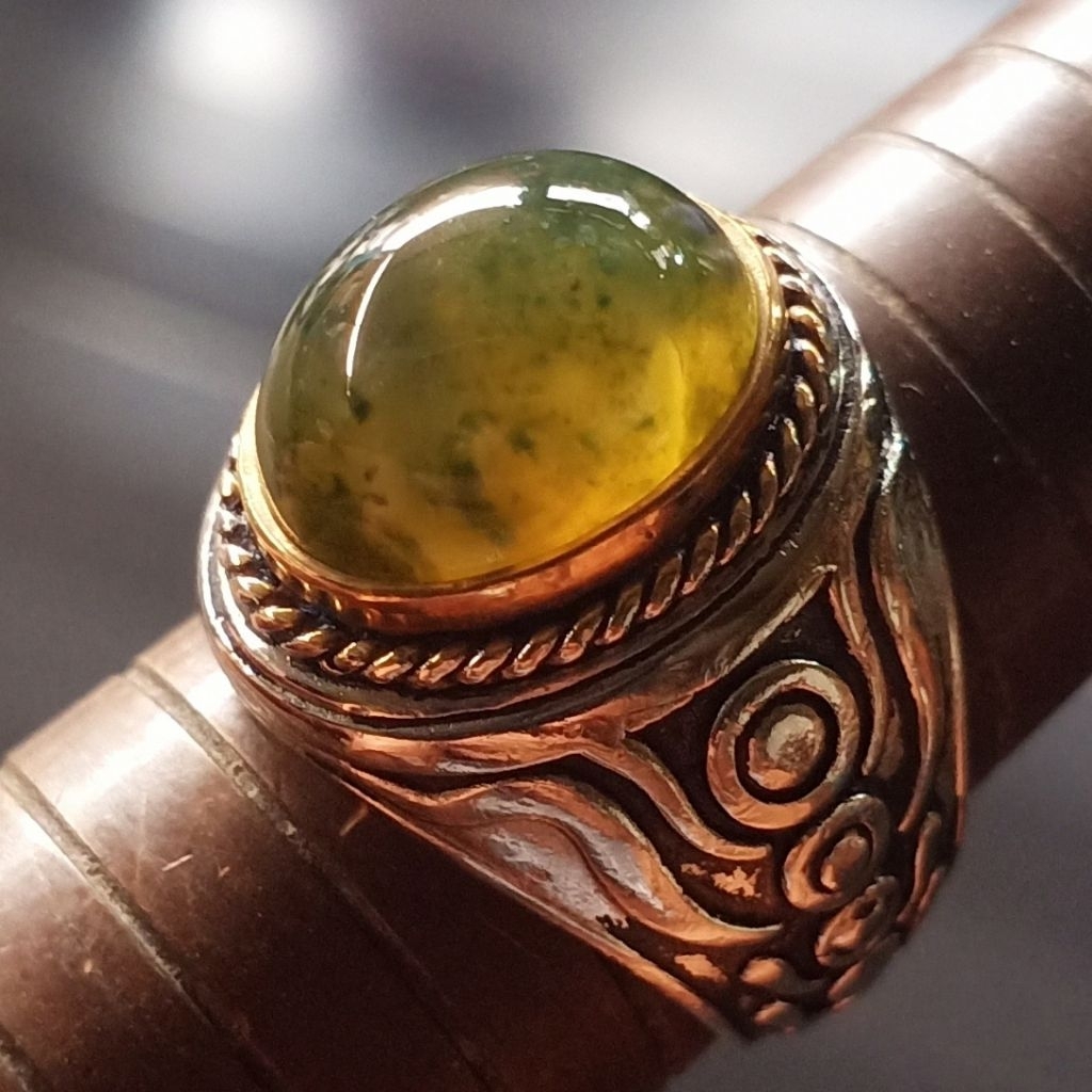 Batu Ijo Klawing Kristal - Batu Lumut Kristal