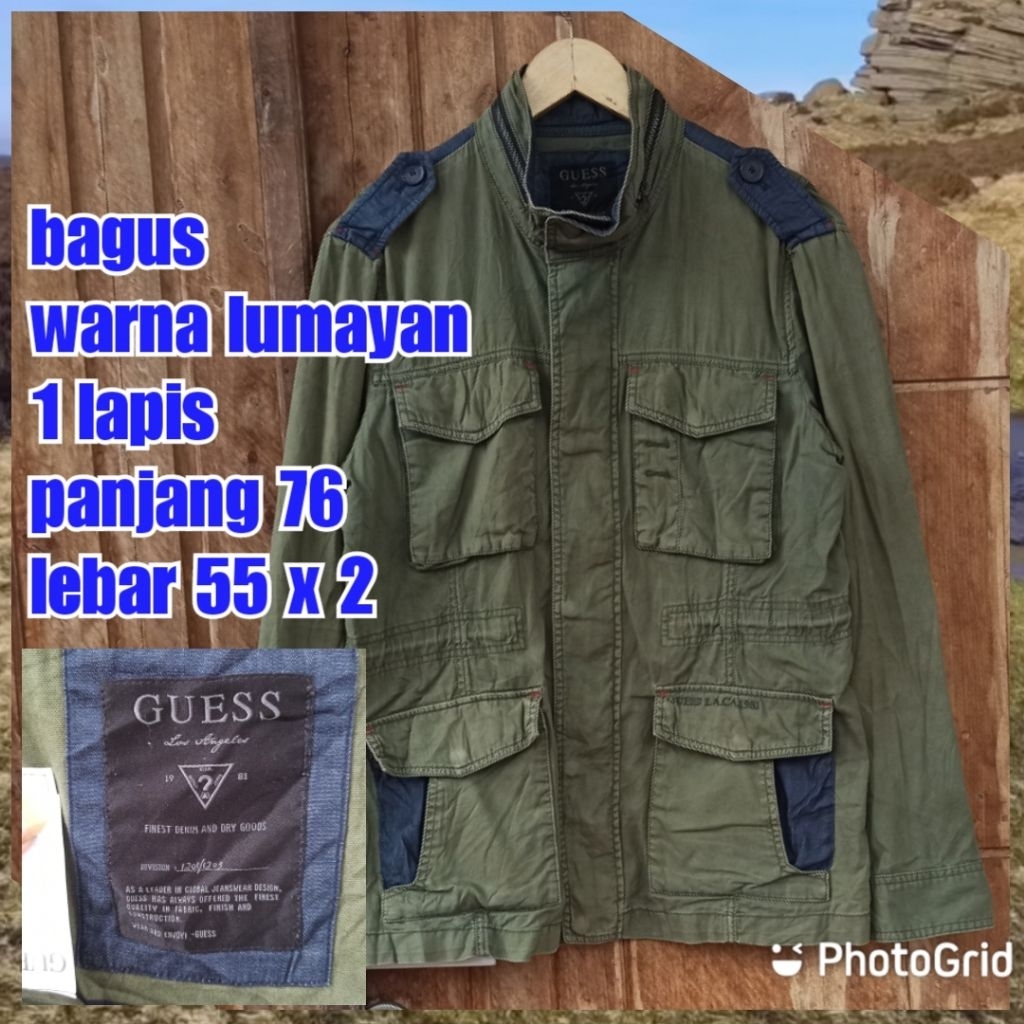 jaket parka army military green hijau m65 fashion guess