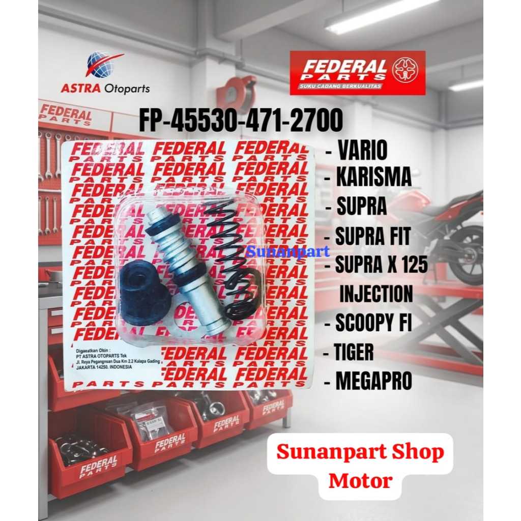 FEDERAL MASTER REM FP-45530-471-2700 CYLINDER SET MASTER VARIO,SUPRAX 125,Kharisma,Tiger,MEGAPRO