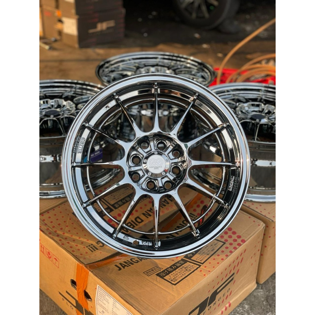 Enkei spider ring 16 pcd 4x100 sama pcd 4x114 black crom baru