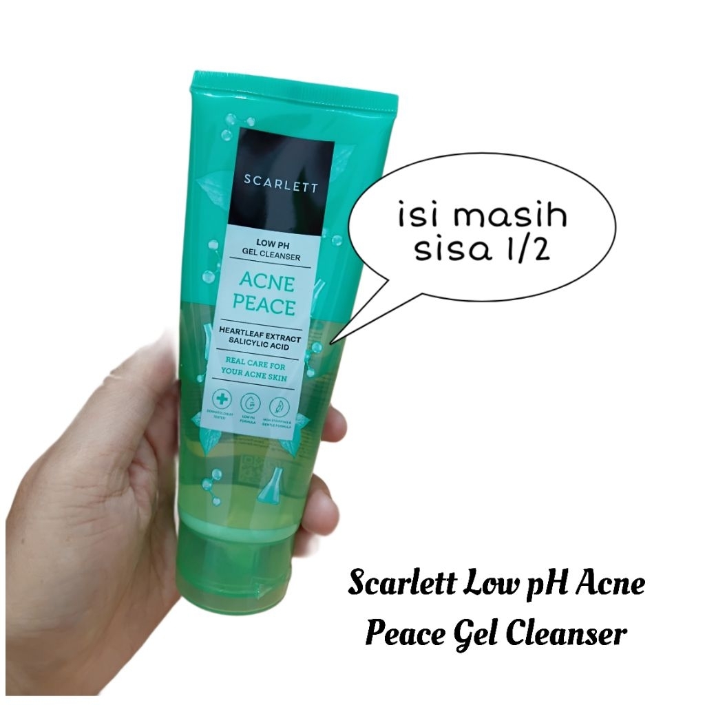 preeloved Scarlett Low pH Acne Peace Gel Cleanser sisa 1/2 baru