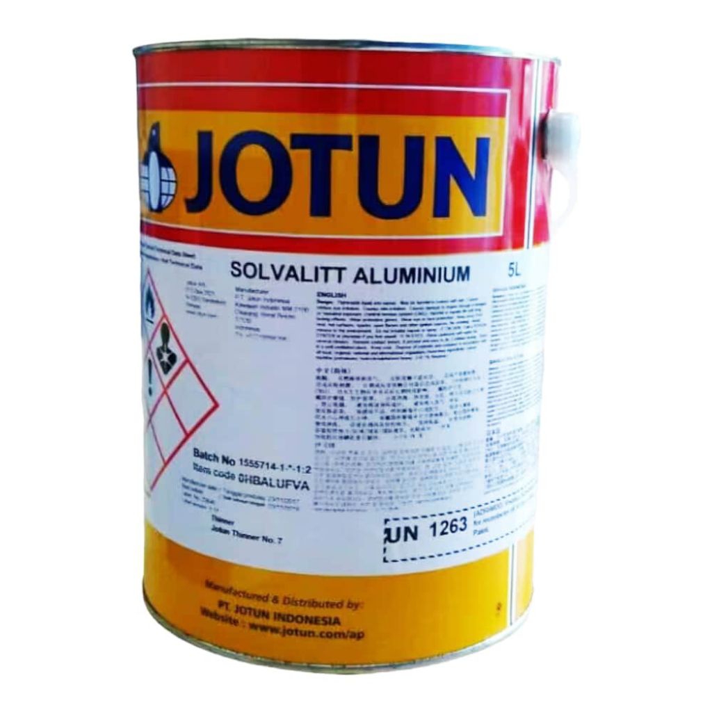 JOTUN SOLVALITT ALUMUNIUM 5 LITER TAHAN PANAS 600 DERAJAT CELSIUS.