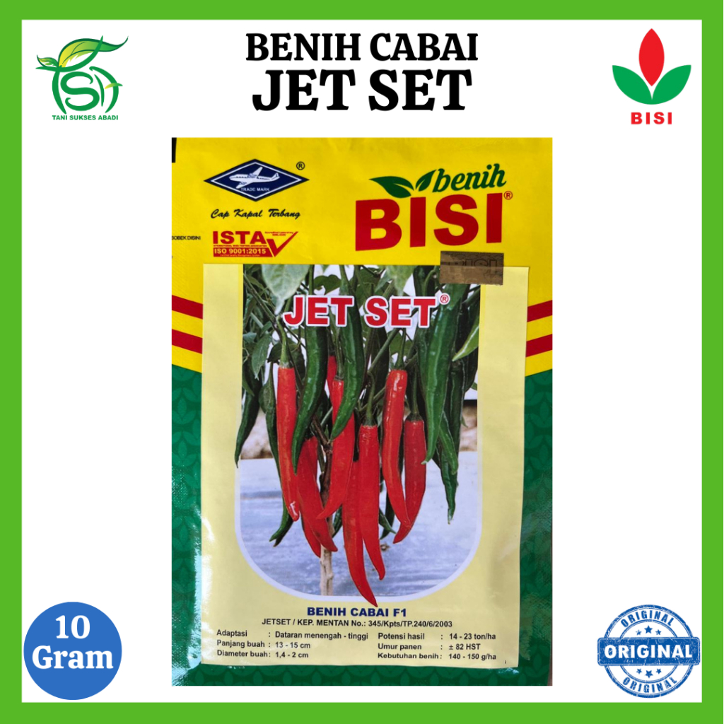 Benih Cabai Besar JET SET - 10 Gram - Bibit BISI F1