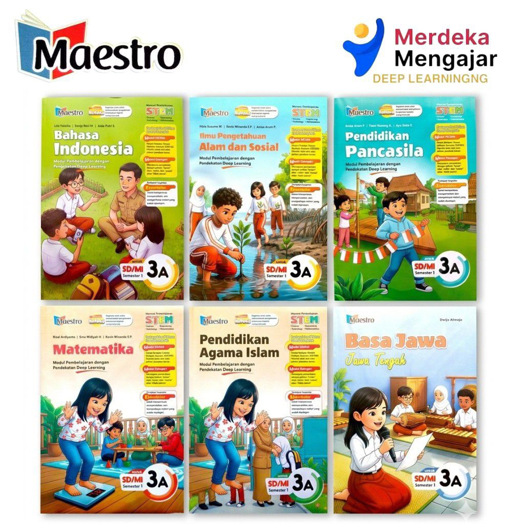 LKS Maestro Kelas 3 SD Kurikulum Merdeka Deep Learning Matematika IPAS Indonesia Pancasila