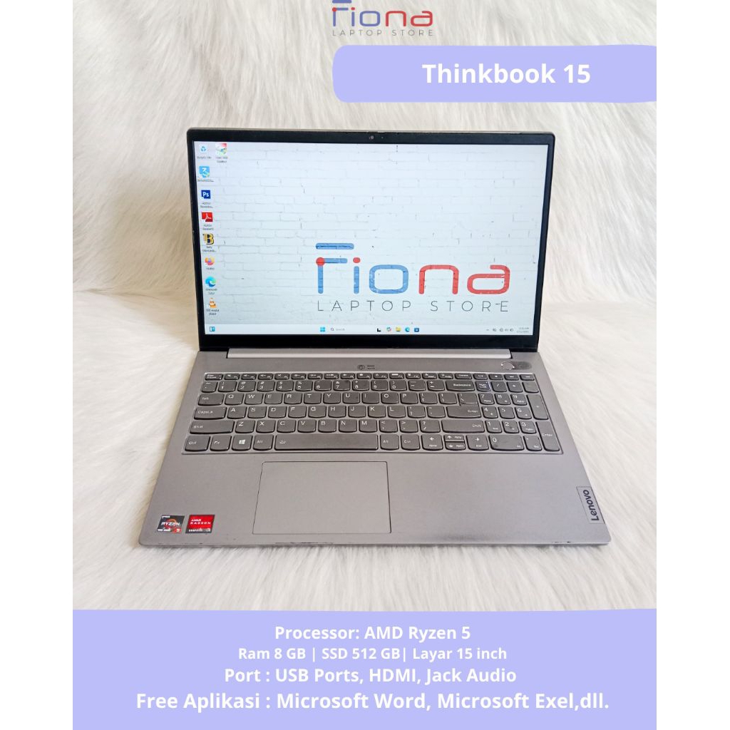 Lpatop Thinkbook 15 | AMD Ryzen 5 | Ram 8gb SSD 512gb (L22320)