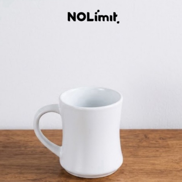 MUG PINGGANG NOLIMIT POLOS GELAS ESTETIK MUG KERAMIK CANGKIR KOPI 300 ML COCOK UNTUK SOUVENIR DAN KA