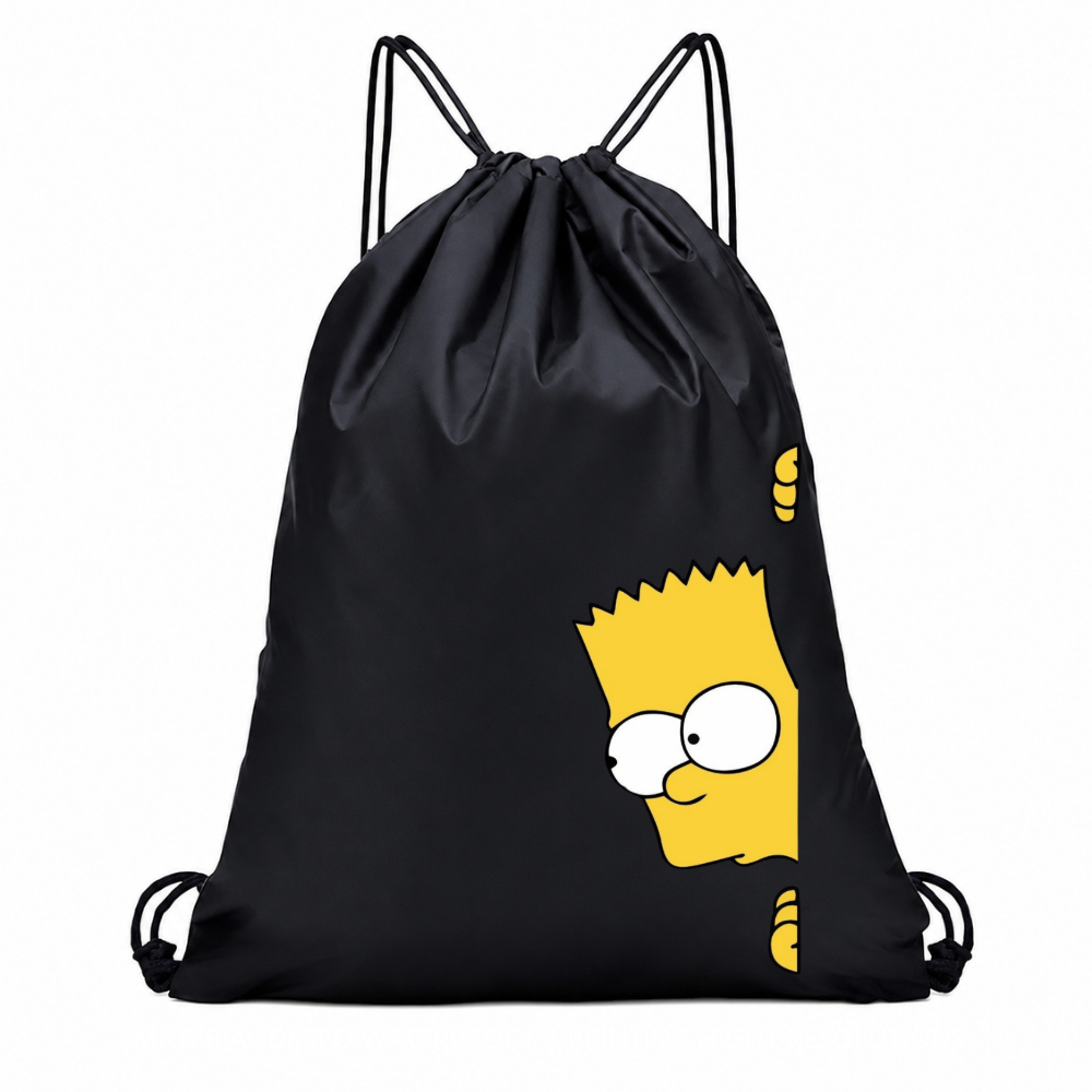 Tas Serut Custom Souvenir Stringbag Kanvas 30x40 Drawstring Ransel Sekolah Kuliah Pria Wanita