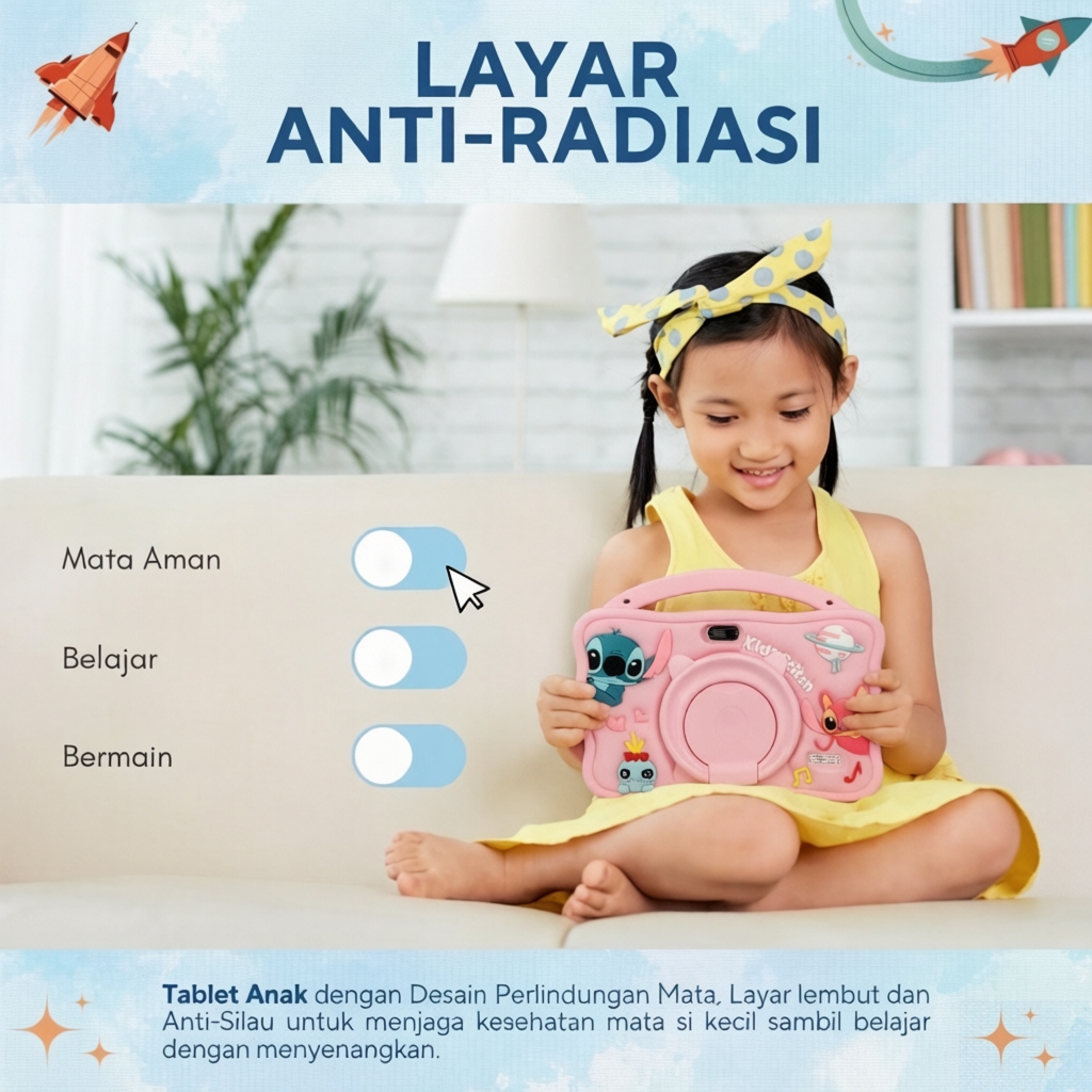 Tablet anak 7 inci / tablet pembelajaran / tablet / RAM 6GB + penyimpanan 128GB