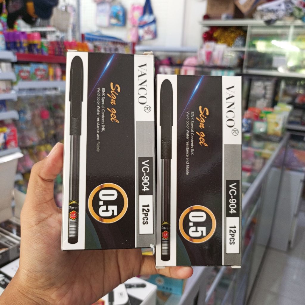 (1 PAK) Bolpen VANCO VC-904 / Bolpoin Gel Isi 12 Pcs
