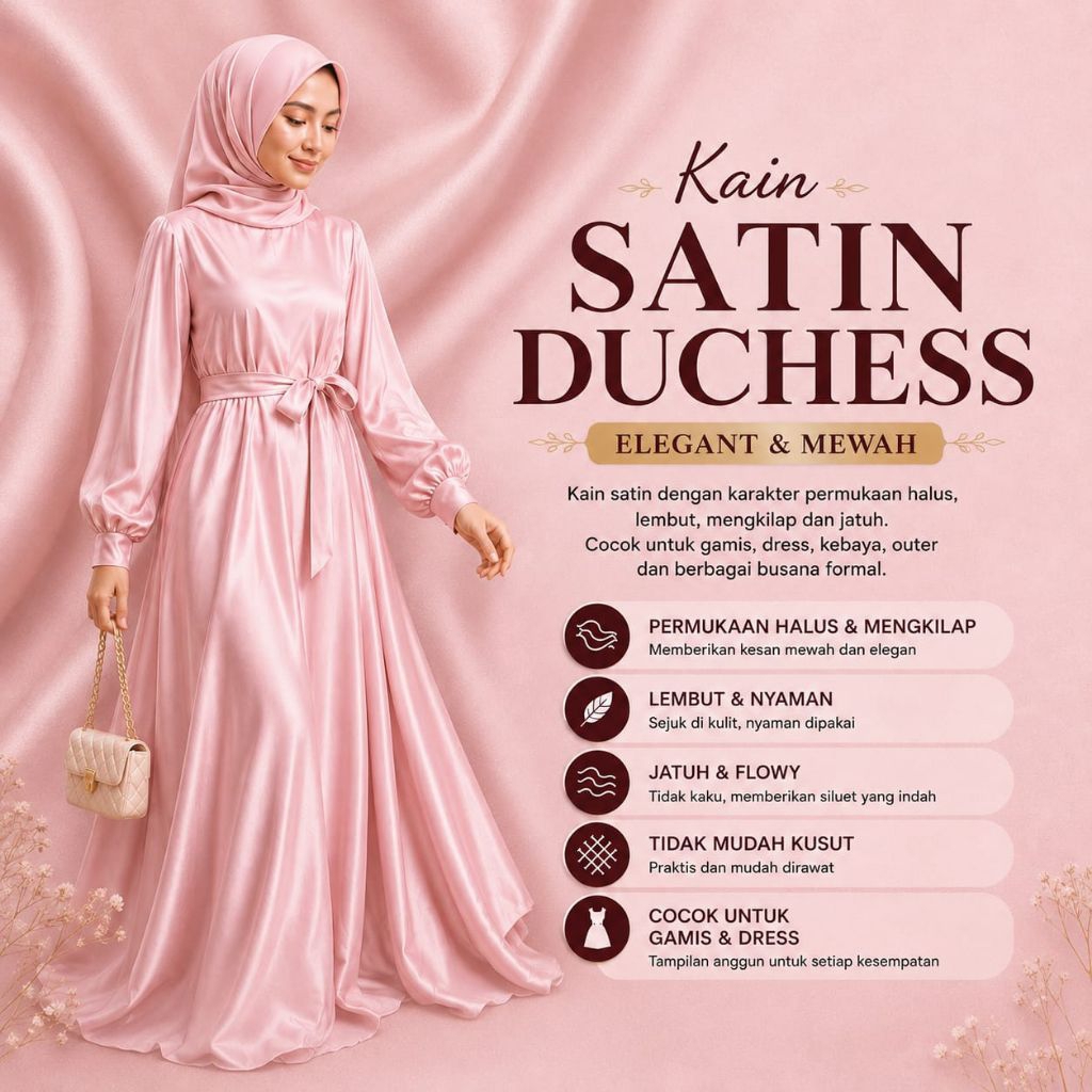 KAIN SATIN DUCHESS BRIDAL | SATIN DUCHESS PREMIUM | KAIN GAUN