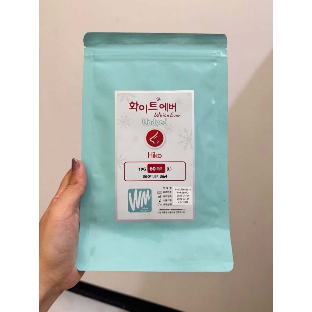 Benang 4 PCS (1 Pack Kecil) 60MM Hiko PCL Benang Hidung White Mediance