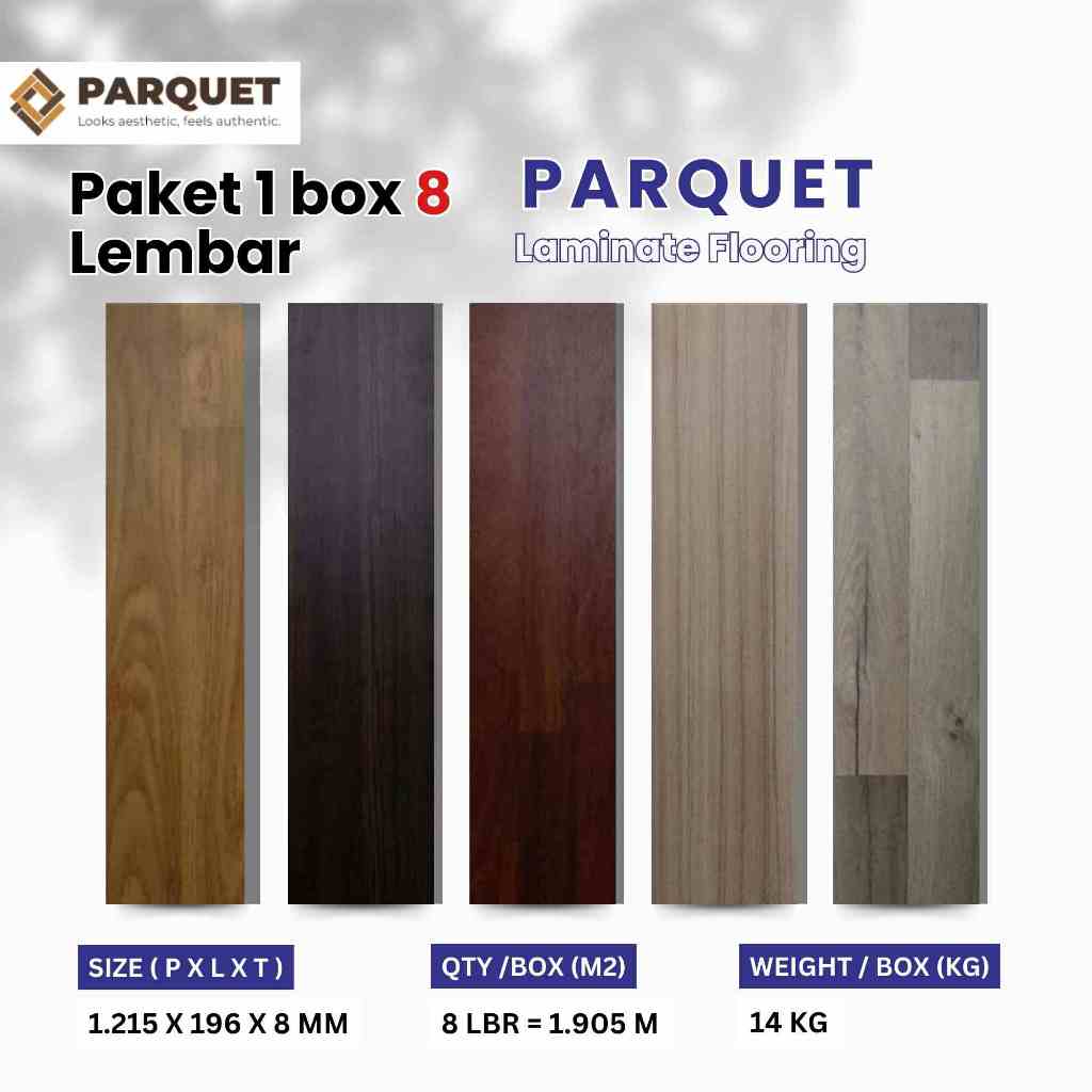 KENDO PARQUET Laminated Flooring Lantai Kayu 8mm Parket Parkit Parquet Klik Premiums High Quality