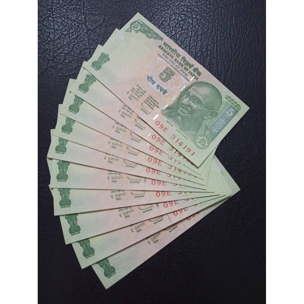 uang asing Negara india 5 Rupees