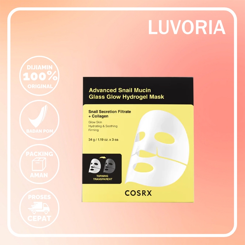Masker Hidrogel Pengkilap Kaca Lendir Siput Premium COSRX