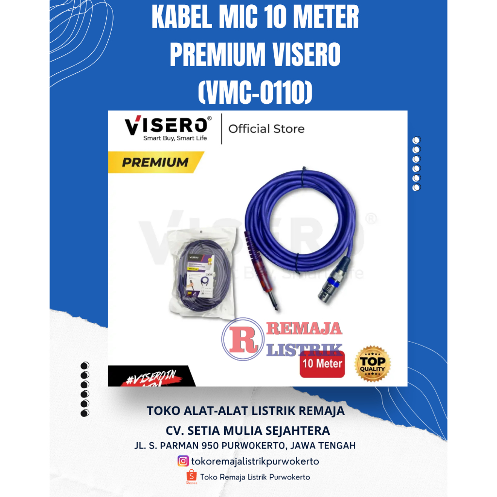 Kabel Microphone Universal 10 Meter Premium Visero (VMC-0110)