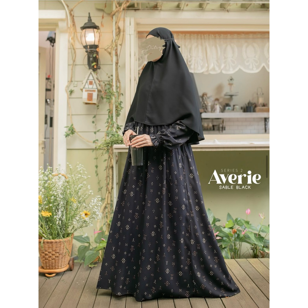 Ditsy Nightgown Averie Sable Black