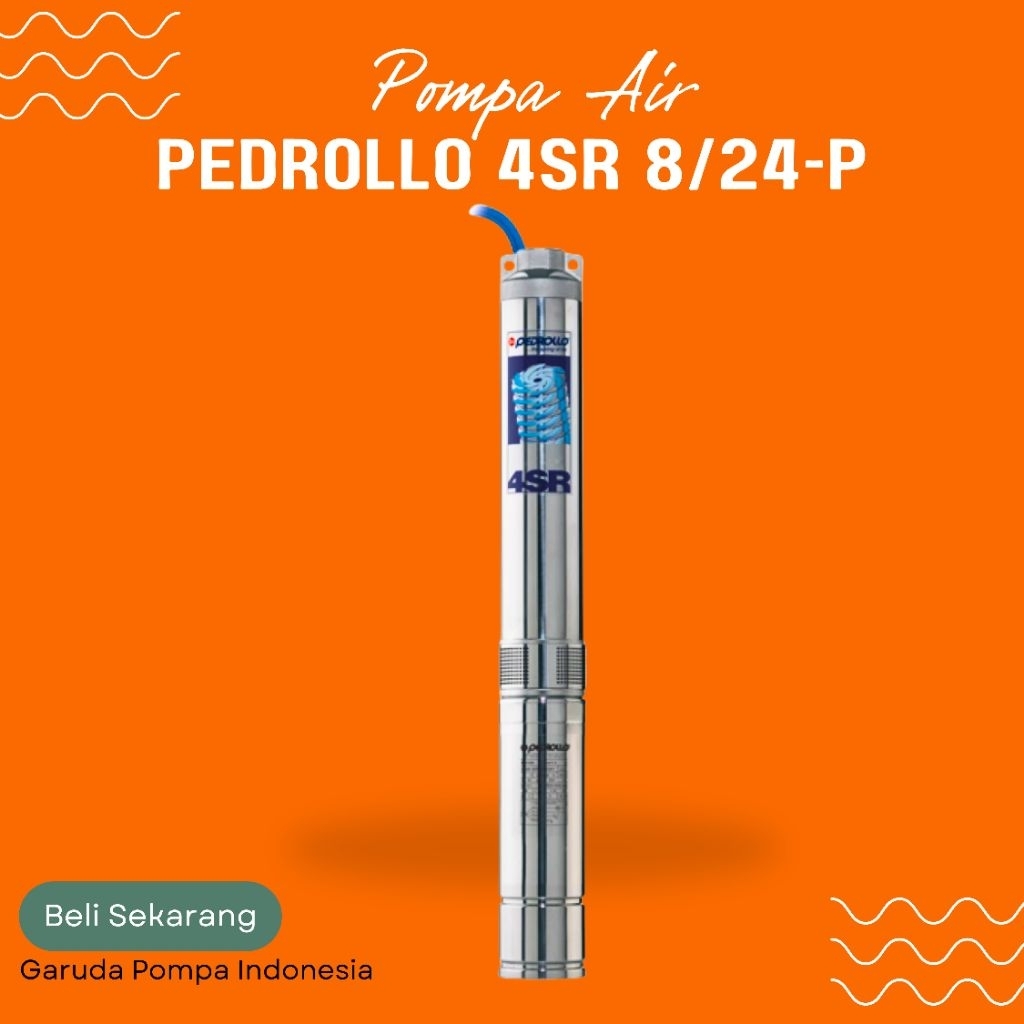 Pompa Pedrollo 4 SR 8/24-P 3phase Pompa Pompa Celup Sumur dalam untuk air bersih