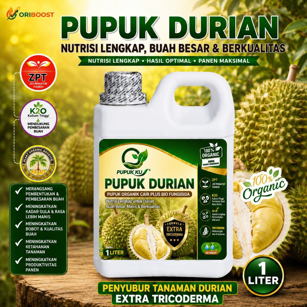 Pupuk Organik Cair Durian Cepat Berbuah Lebat Tidak Rontok Bunga Booster Durian Montong