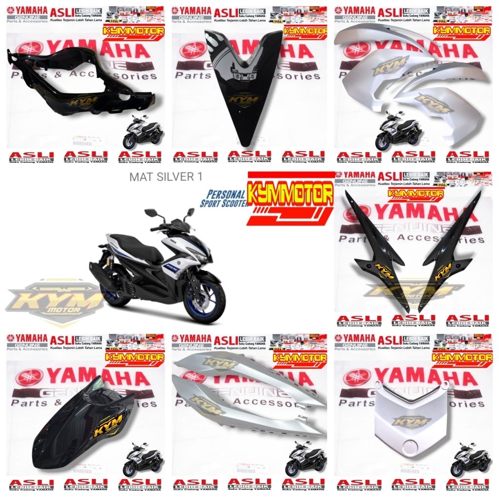 Body-body halus satuan AEROX 155 SILVER ORIGINAL YAMAHA