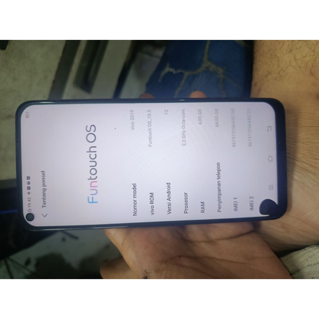 LCD VIVO Y30/Y30i ORI COPOTAN MINUS TOMPEL