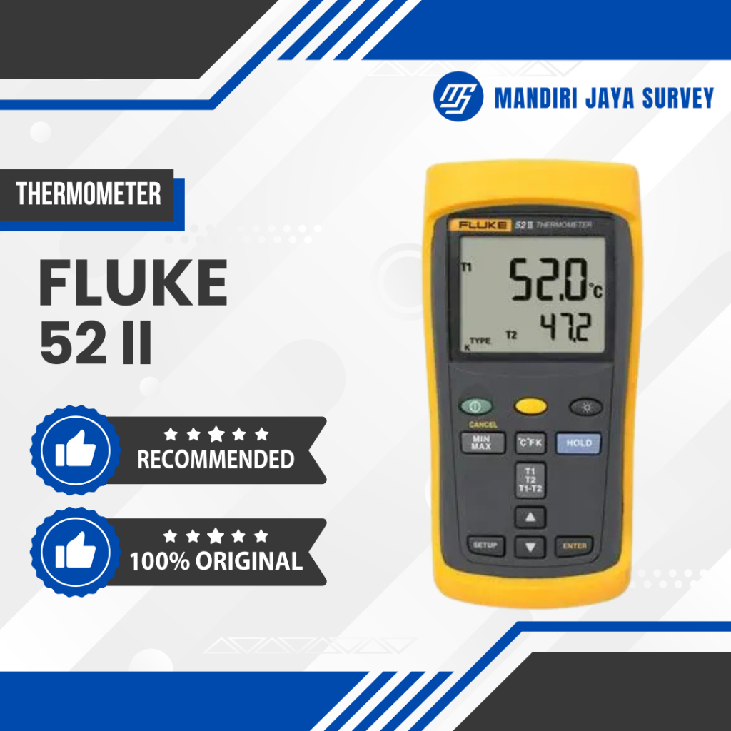 Termometer Digital Fluke 52 2 Dual Input Thermometer Suhu Kalibrasi Fluke 52-II Original