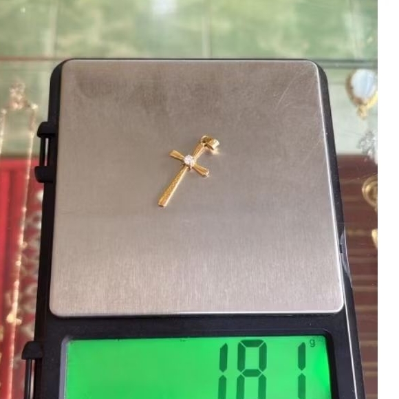 liontin salib - emas 22k - kadar 700- harga murah