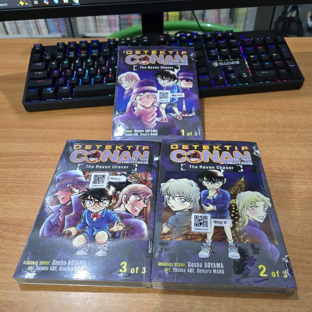 Bundle Komik Detektif Conan The Movie Comics Edition - The Raven Chaser Volume 1-3 Preloved