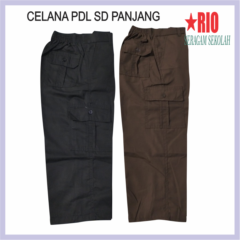 Celana PDL SD panjang pramuka & warna hitam