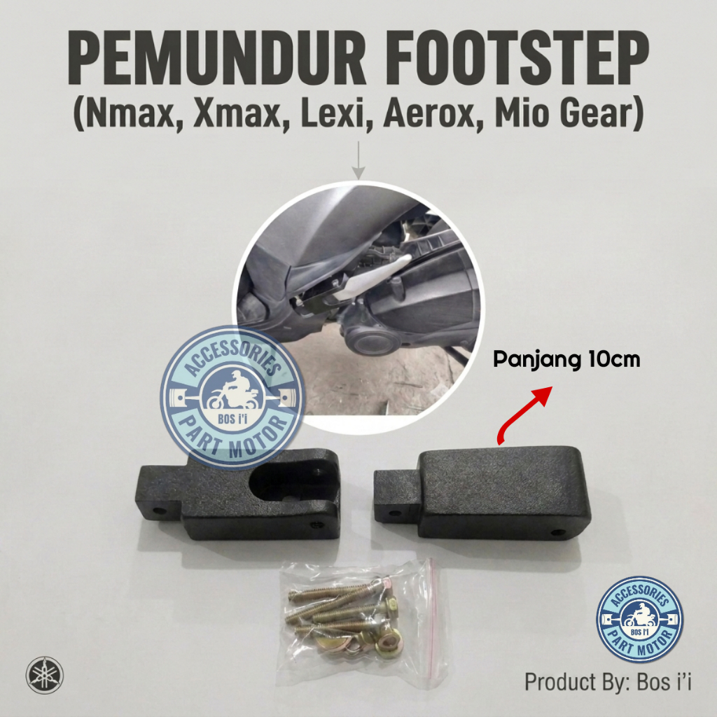 Extension Footstep / Sambungan Footstep / Pemundur Footstep . PNP Nmax, Xmax, Lexi, Aerox, Fazio, Mi