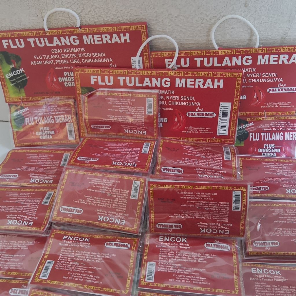 jamu kapsul flu tulang merah