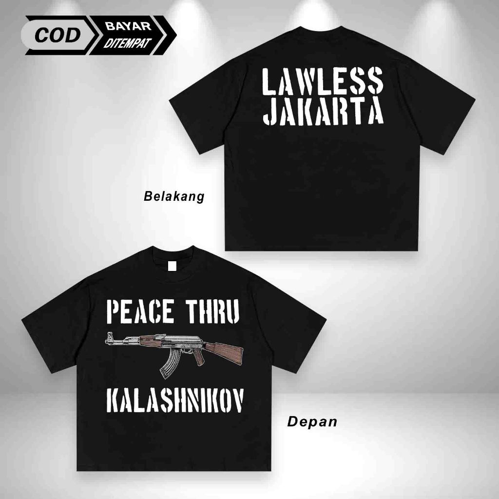 Lawless Jakarta - Kalashnikov T-shirt - Black kalcerfashion99