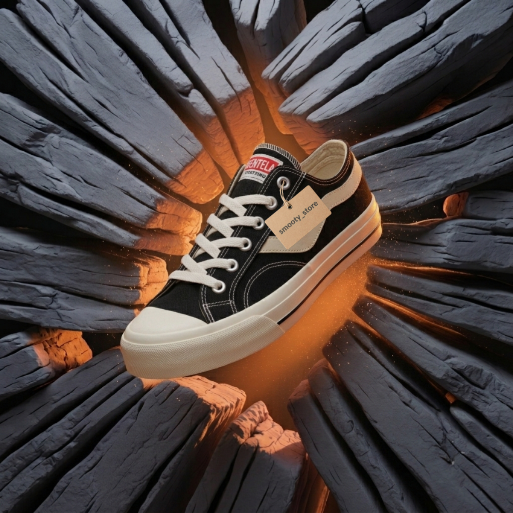 SEPATU VANTELA PUBLICK PENDEK TINGGI HITAM PUTIH SNEAKERS PRIA WANITA 36-44 SEKOLAH CASUAL SIMPEL