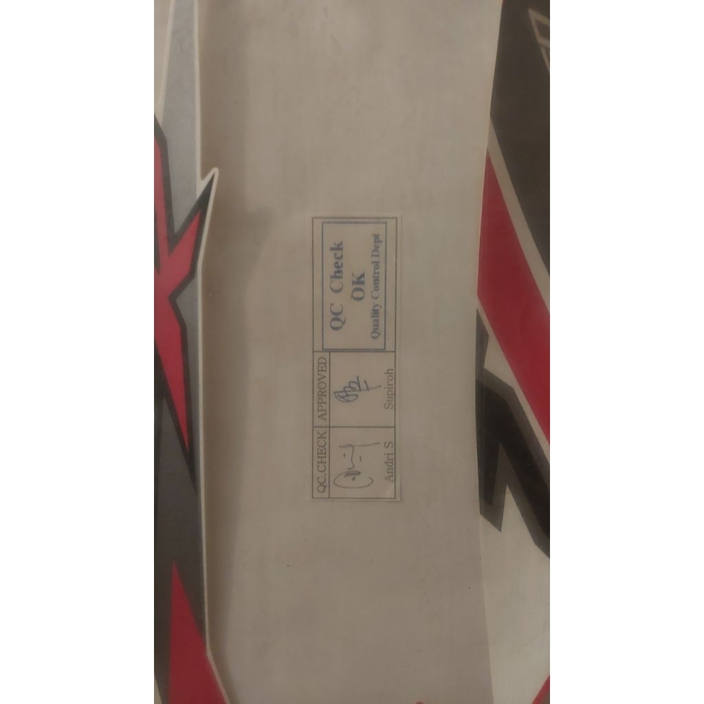 Striping orginal Honda Sonic 150 merah putih