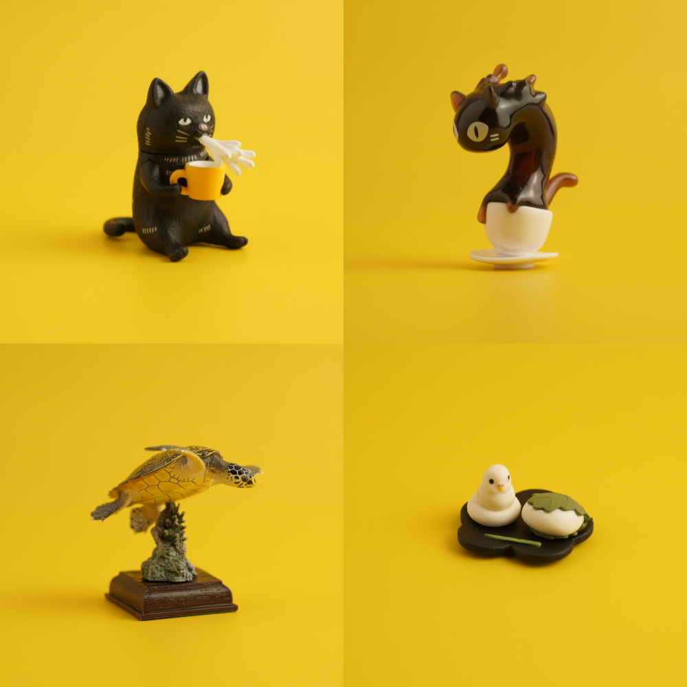 Cat Bird Turtle Coffee Milk Character Goods Japanese Trinket Gashapon Gachapon Gotochi Miniature