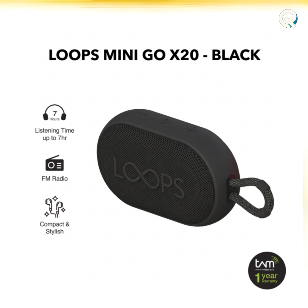 Loops Mini Go X20 Speaker Portable - Bluetooth Speaker | Wireless | Bass