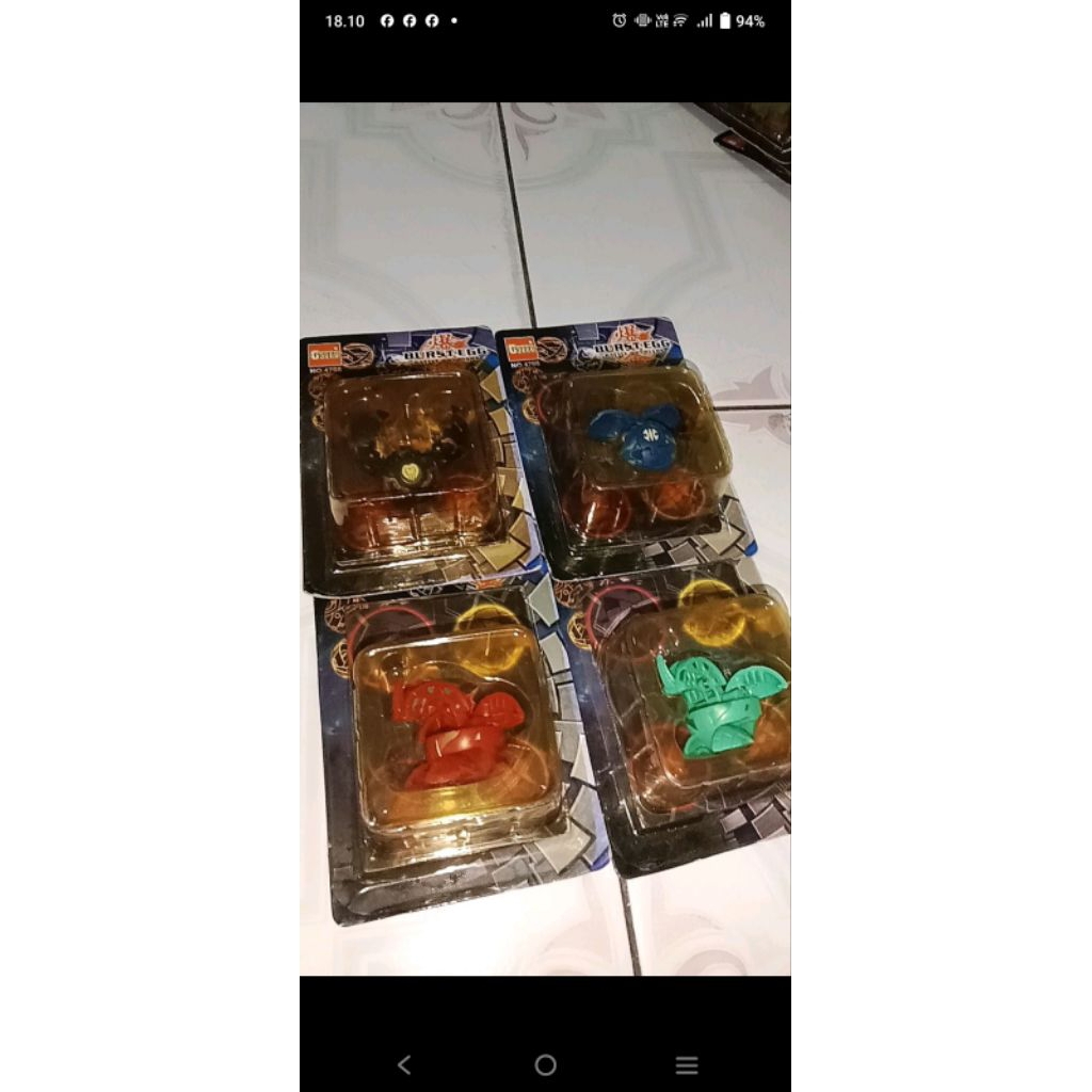1paket bakugan 4 model bakugan