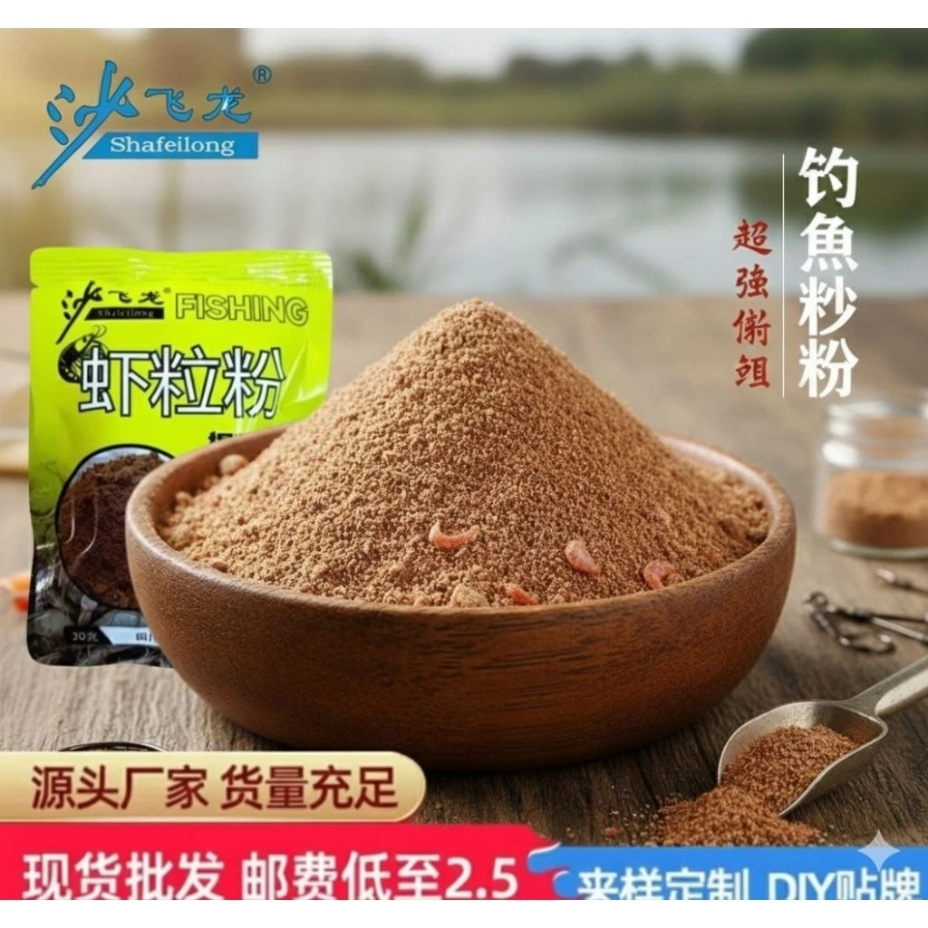 Markas Mancing - Umpan Pancing Shafeilong Bubuk Udang Amis Premium | Aroma Tajam | Air Tawar & Laut 