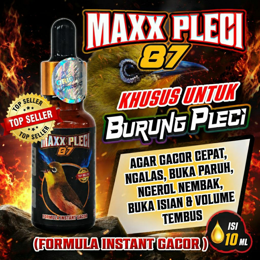 Max Pleci 87 Vitamin suplemen Penggacor Burung