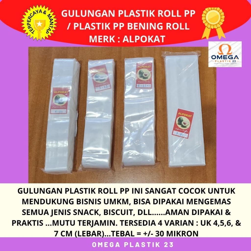 Gulungan Plastik Roll PP Plastik PP Bening Roll