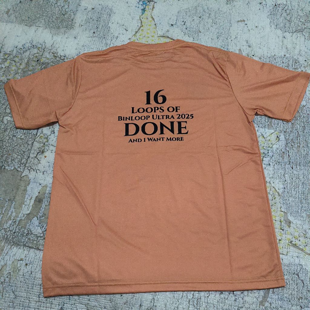 baju lari jersey dryfit finisher binloop ultra 2025 kategori 200km, size M, baru
