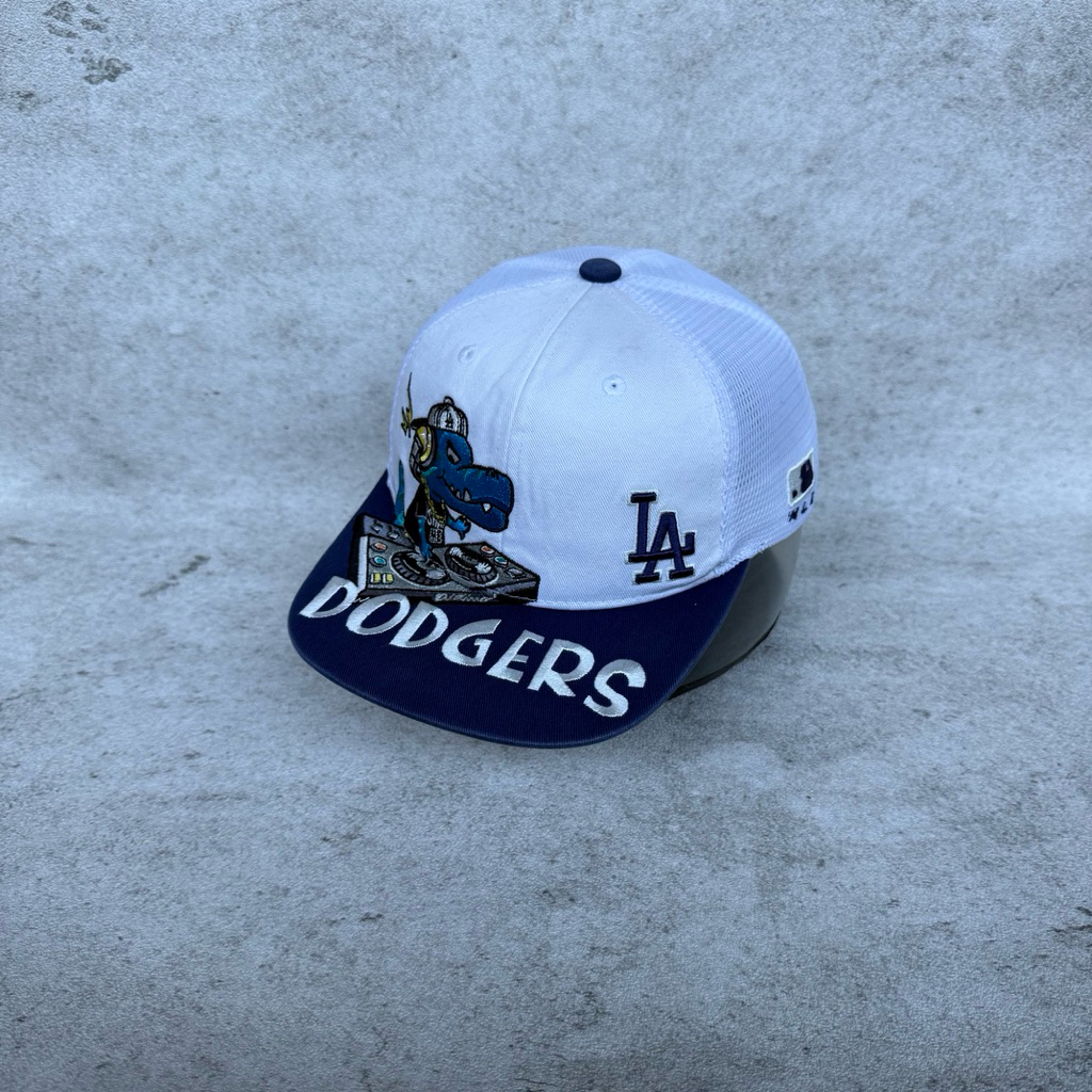 Topi MLB LA Dodgers Putih Biru Anak Second