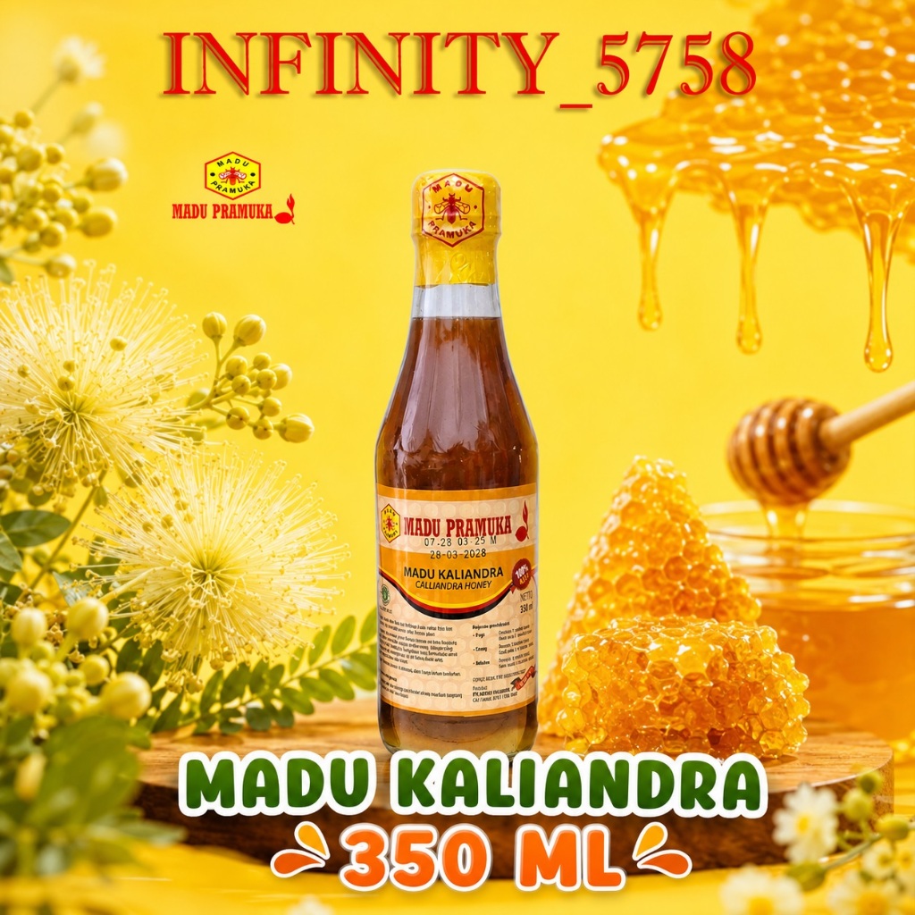 MADU PRAMUKA MADU KALIANDRA 350 ML (MADU ASLI)