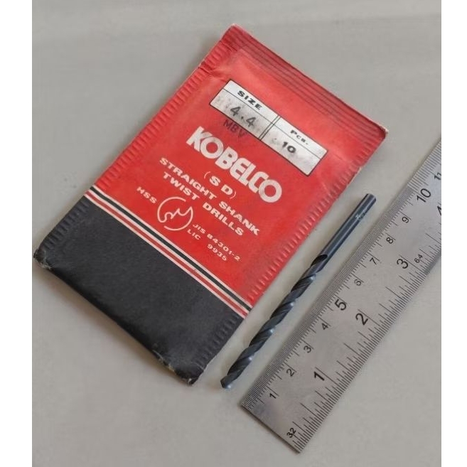 Drill Mata Bor Besi Original KOBELCO Japan 4.4mm Baru