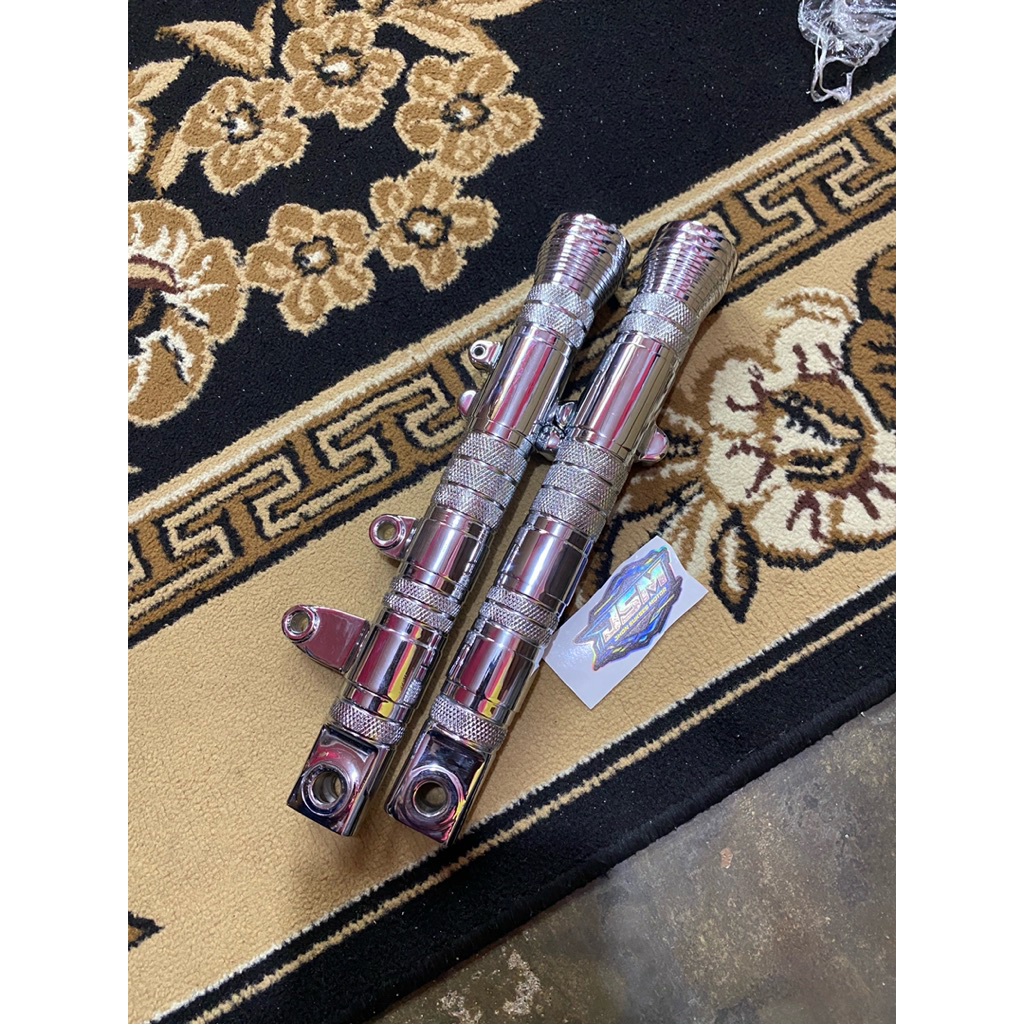 tabung shock/butom shock yamaha scorpio chrome bubut