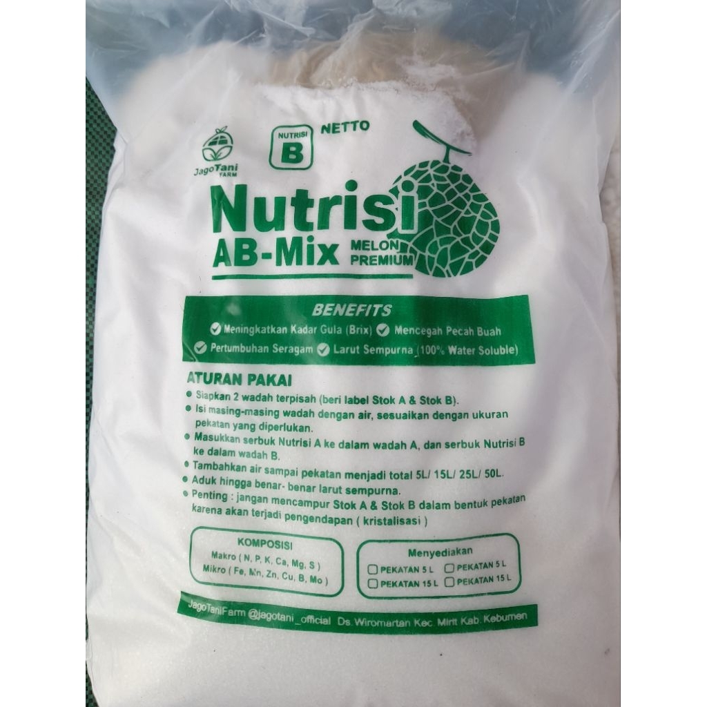 nutrisi AB mix untuk melon premium
