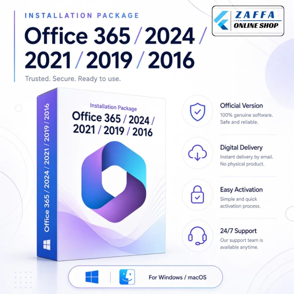 10000% ORIGINAL  Microsoft Office 365 Pro Plus Original 5TB | 64 BIT | License Product Key