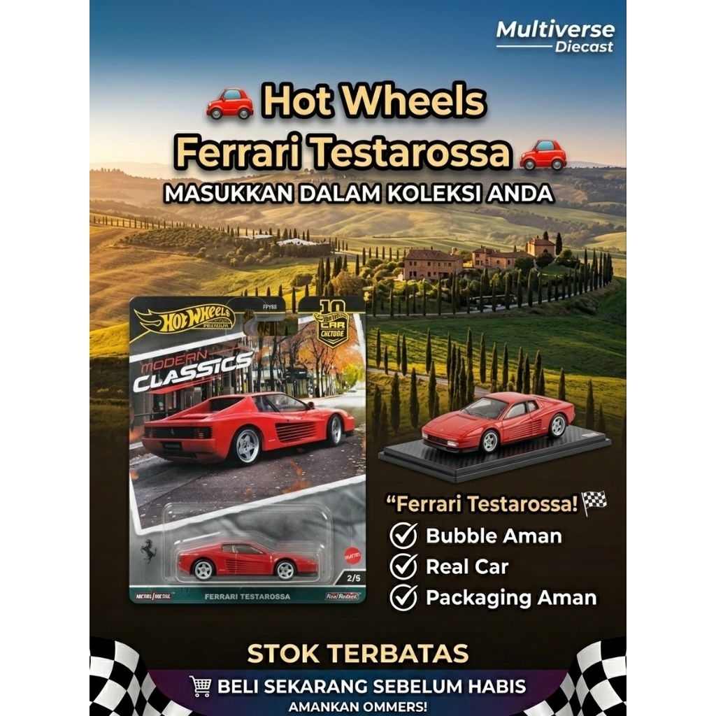 Hot Wheels Premium Ferrari Testarossa