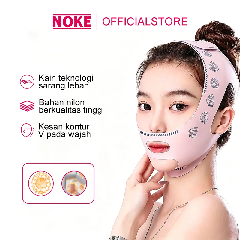 NOKE Face Lift Up Belt 3D V Shape Penghilang Double Chin Penirus Wajah V Line Face Slimming Penirus 