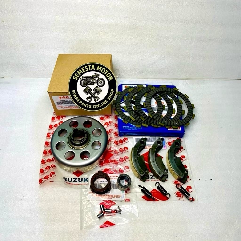 Paket 4 Aitem Mangkok Ganda + GandaOnly  + Plat Kopling + Cage Kopling Smash 110 Lama Smash New  ORI
